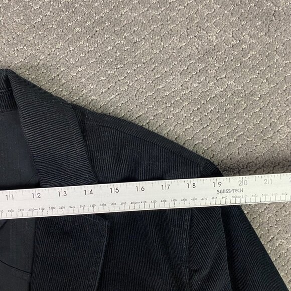 Old Navy Corduroy Blazer Sport Coat Men's Large Black Heavyweight Cotton - Picture 10 of 14